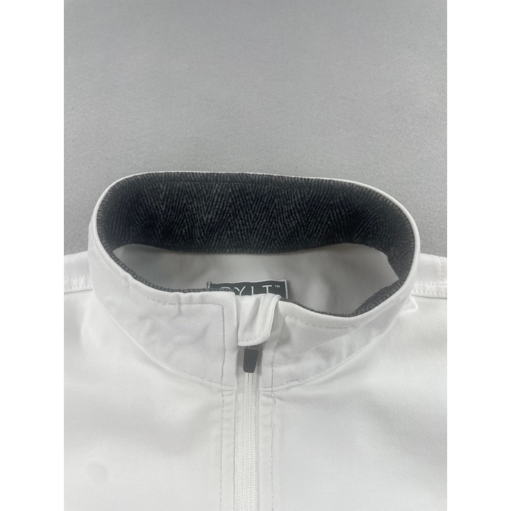 BYLT Pullover Womens Performance Quarter Zip White Side Vent Medium - Picture 7 of 10